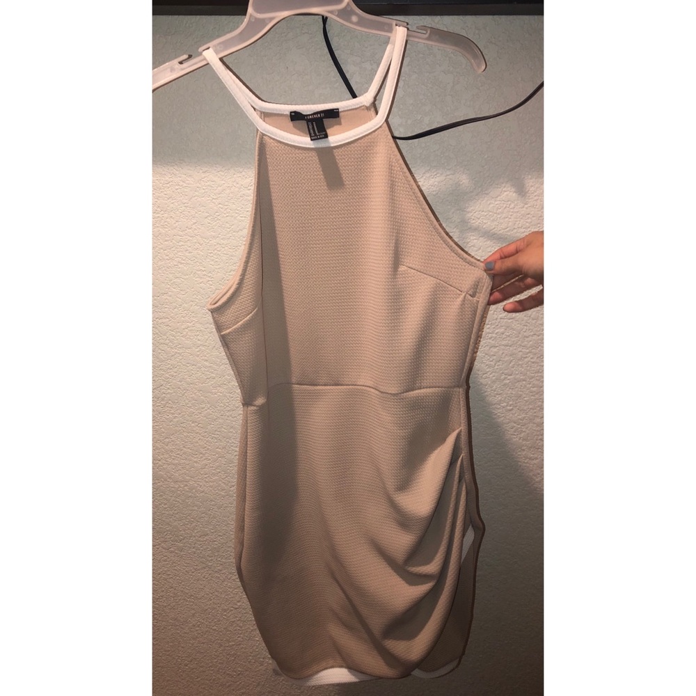 Short tan dress